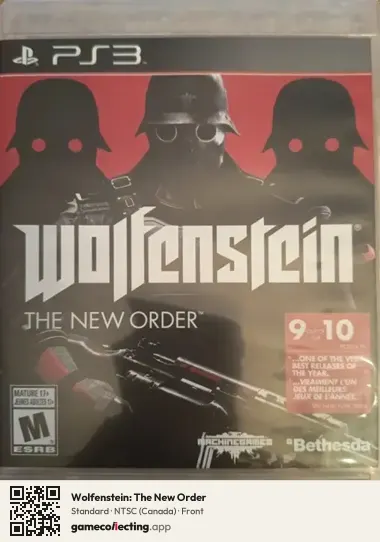 Wolfenstein: The New Order PlayStation 3, Canada box front