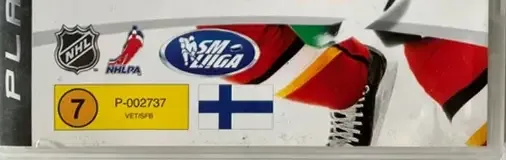 NHL 09, the PEGI square on its front
