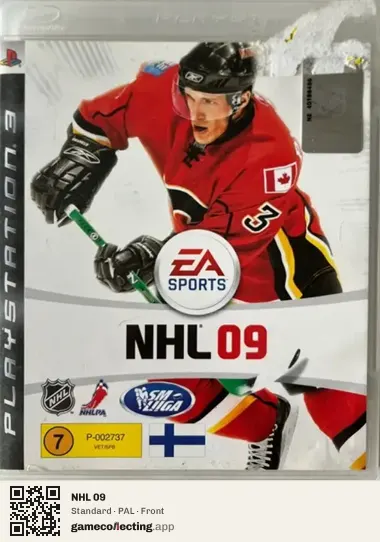 NHL 09 PlayStation 3, PAL box front