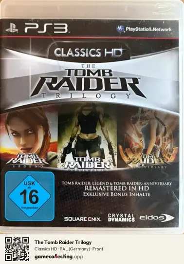 The Tomb Raider Trilogy PlayStation 3, Germany box front