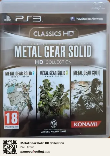 Metal Gear Solid HD Collection PlayStation 3, PAL box front