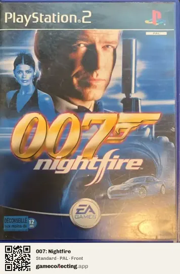 007: Nightfire PlayStation 2, PAL box front