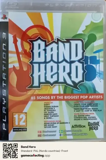 Band Hero PlayStation 3, Nordic countries box front