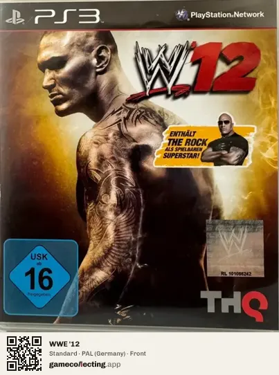 WWE '12 PlayStation 3, Germany box front