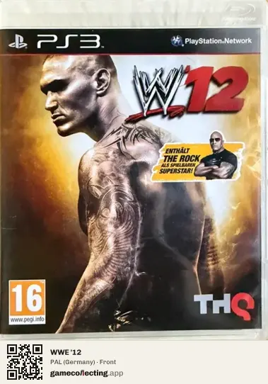 WWE '12 PlayStation 3, Germany box front