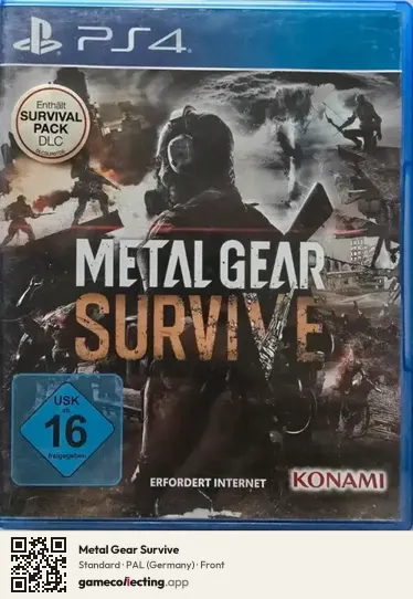 Metal Gear Survive PlayStation 4, Germany box front