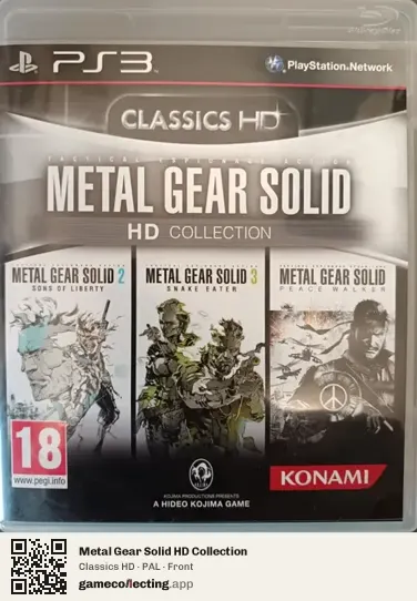 Metal Gear Solid HD Collection PlayStation 3, PAL box front
