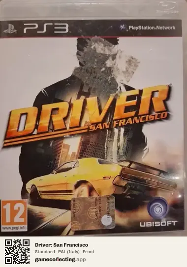 Driver: San Francisco PlayStation 3, Italy box front