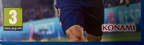 Pro Evolution Soccer 2018, the USK square on its front