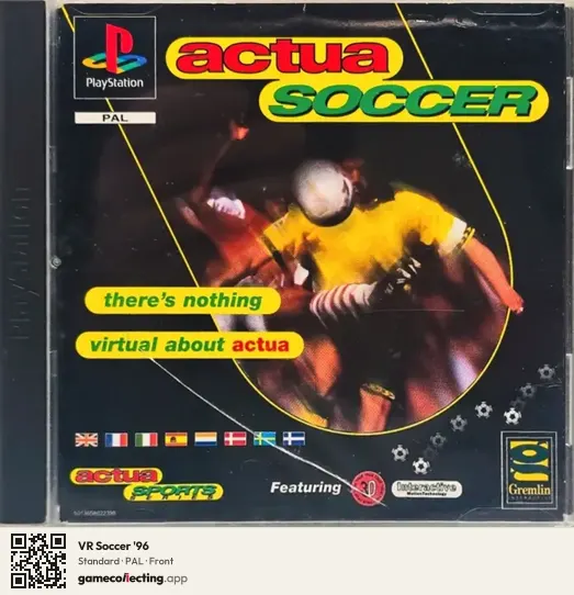 VR Soccer '96 PlayStation, PAL box front
