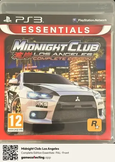 Midnight Club: Los Angeles PlayStation 3, PAL box front