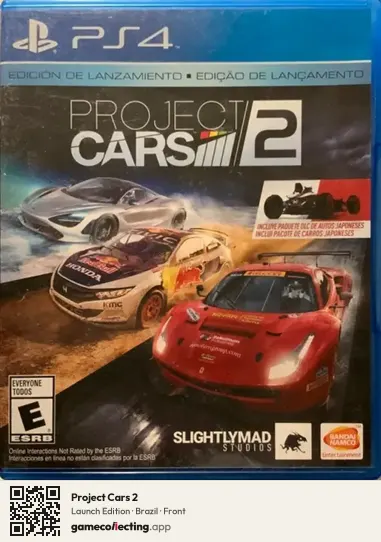 Project Cars 2 PlayStation 4, Brazil box front