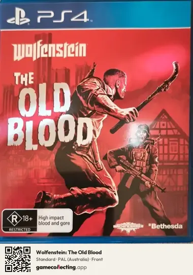Wolfenstein: The Old Blood PlayStation 4, Australia box front
