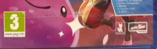 Slime Rancher, the PEGI square on its front