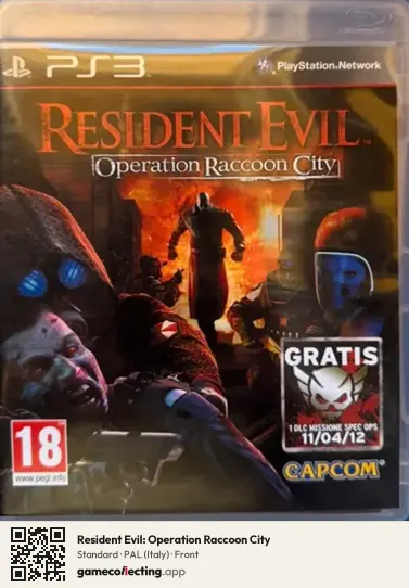 Resident Evil: Operation Raccoon City PlayStation 3, Italy box front