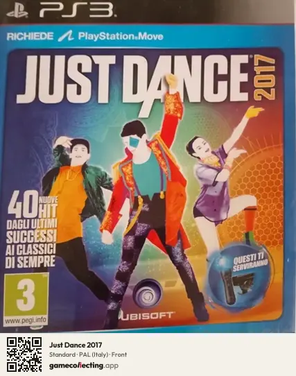 Just Dance 2017 PlayStation 3, Italy box front