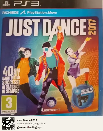 Just Dance 2017 PlayStation 3, Italy box front