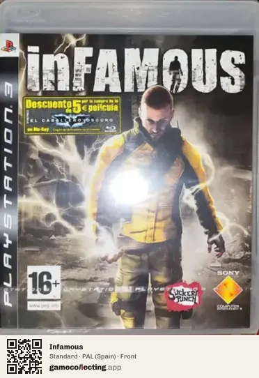 Infamous PlayStation 3, Spain box front
