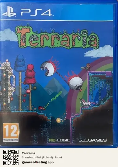 Terraria PlayStation 4, Poland box front