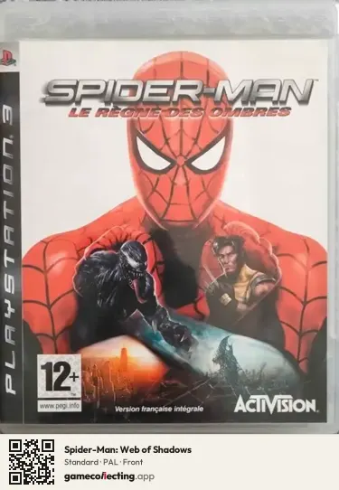 Spider-Man: Web of Shadows PlayStation 3, PAL box front