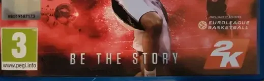 NBA 2K16, the PEGI square on its front