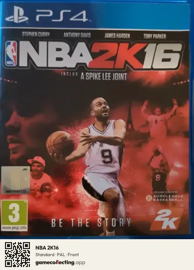NBA 2K16 PlayStation 4, PAL box front