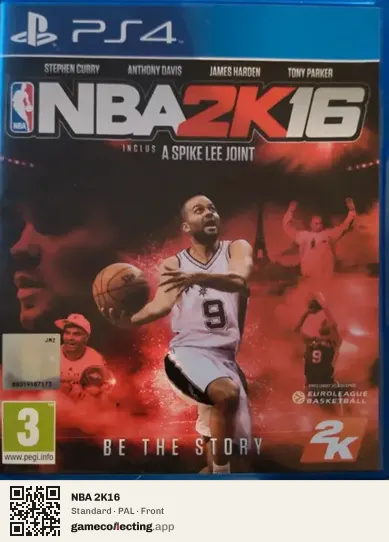 NBA 2K16 PlayStation 4, PAL box front