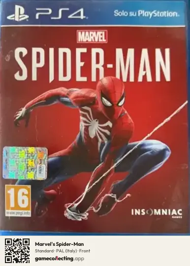 Marvel's Spider-Man PlayStation 4, Italy box front