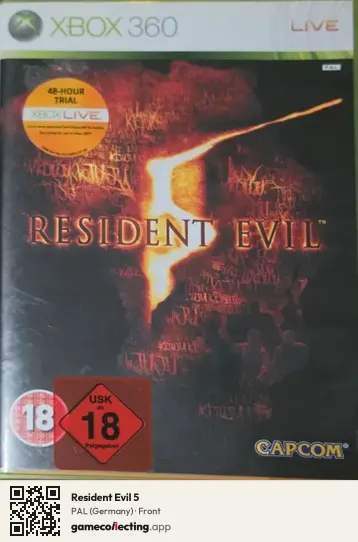 Resident Evil 5 Xbox 360, Germany box front