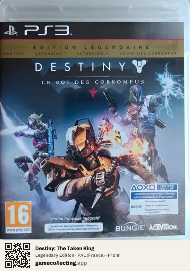 Destiny: The Taken King PlayStation 3, France box front