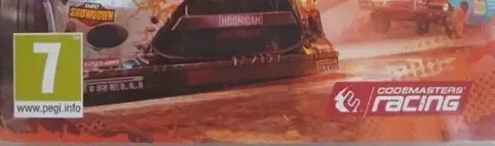 Dirt Showdown, the PEGI square on its front