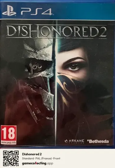 Dishonored 2 PlayStation 4, France box front