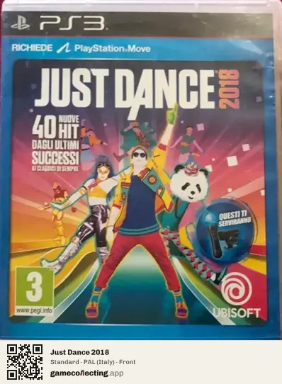Just Dance 2018 PlayStation 3, Italy box front