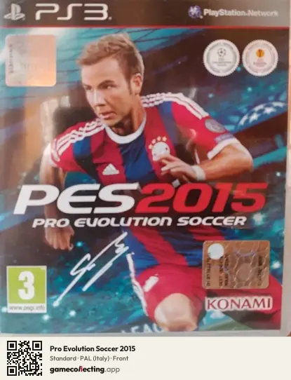 Pro Evolution Soccer 2015 PlayStation 3, Italy box front