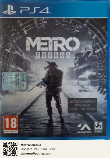 Metro Exodus PlayStation 4, Italy box front