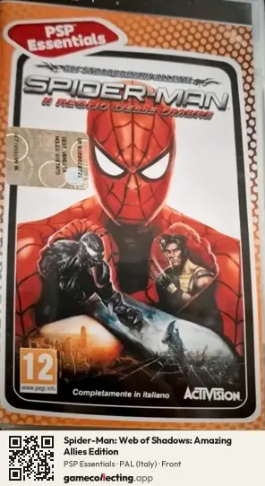Spider-Man: Web of Shadows: Amazing Allies Edition PlayStation Portable, Italy box front