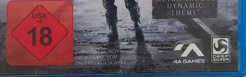 Metro Exodus, the USK square on its front