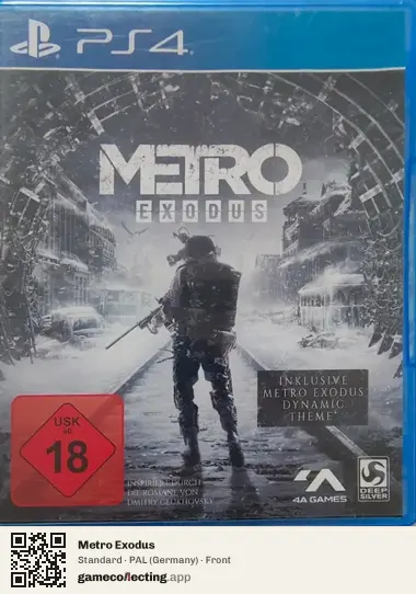 Metro Exodus PlayStation 4, Germany box front