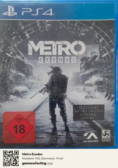 Metro Exodus PlayStation 4, Germany box front