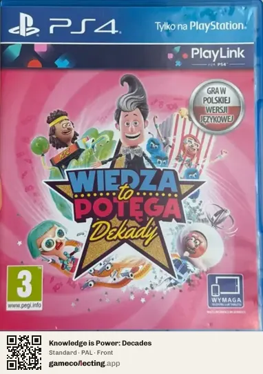 Knowledge is Power: Decades PlayStation 4, PAL box front