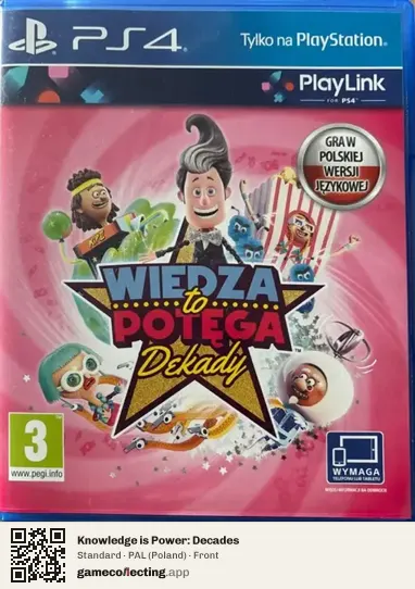 Knowledge is Power: Decades PlayStation 4, Poland box front