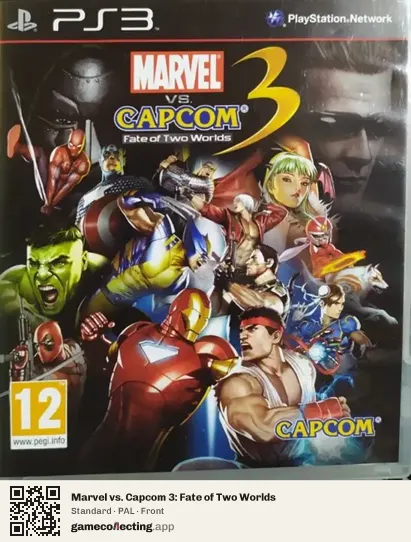 Marvel vs. Capcom 3: Fate of Two Worlds PlayStation 3, PAL box front