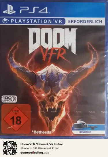 Doom VFR / Doom 3: VR Edition PlayStation 4, Germany box front