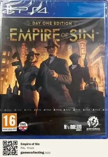 Empire of Sin PlayStation 4, PAL box front