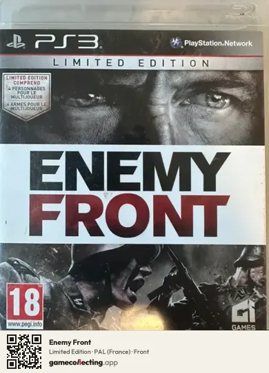 Enemy Front PlayStation 3, France box front
