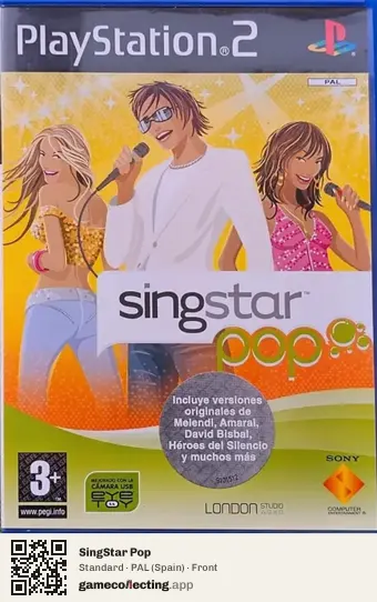 SingStar Pop PlayStation 2, Spain box front
