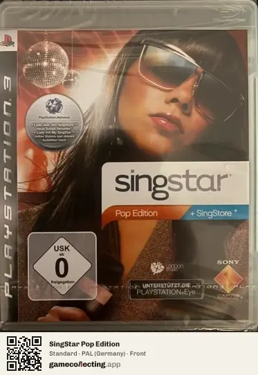 SingStar Pop Edition PlayStation 3, Germany box front