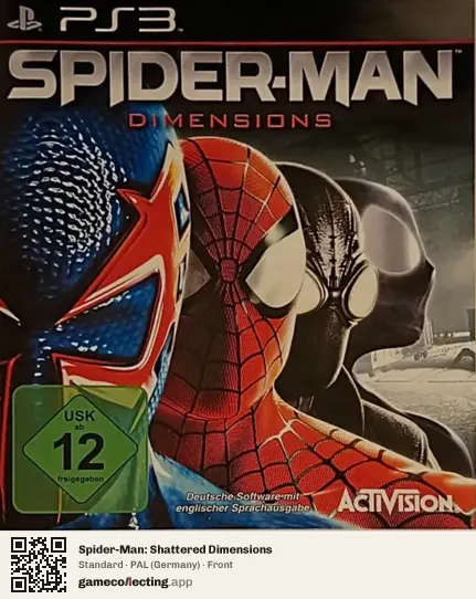 Spider-Man: Shattered Dimensions PlayStation 3, Germany box front