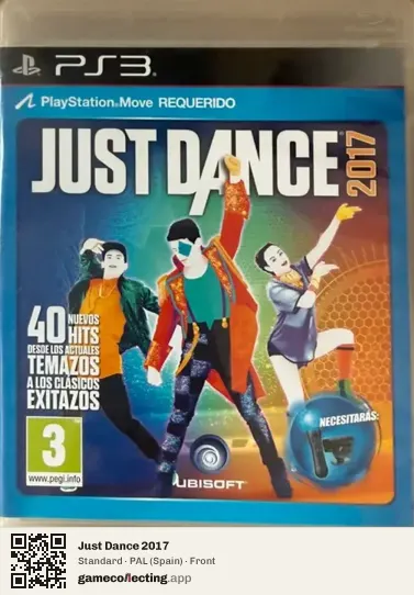 Just Dance 2017 PlayStation 3, Spain box front