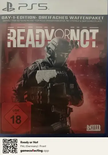 Ready or Not PlayStation 5, Germany box front